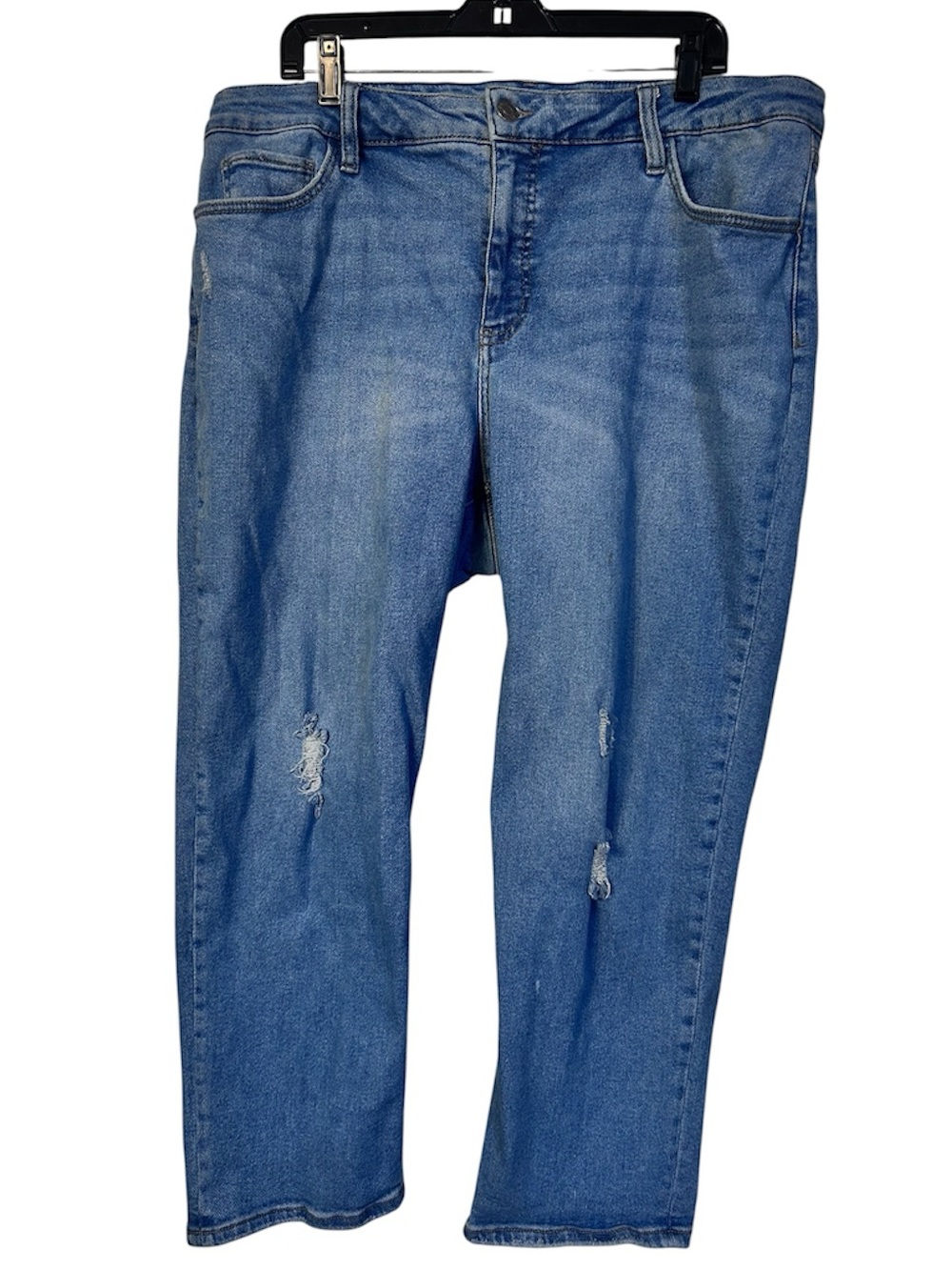 Ava & Viv lightly distressed straight leg jeans, size 18W
